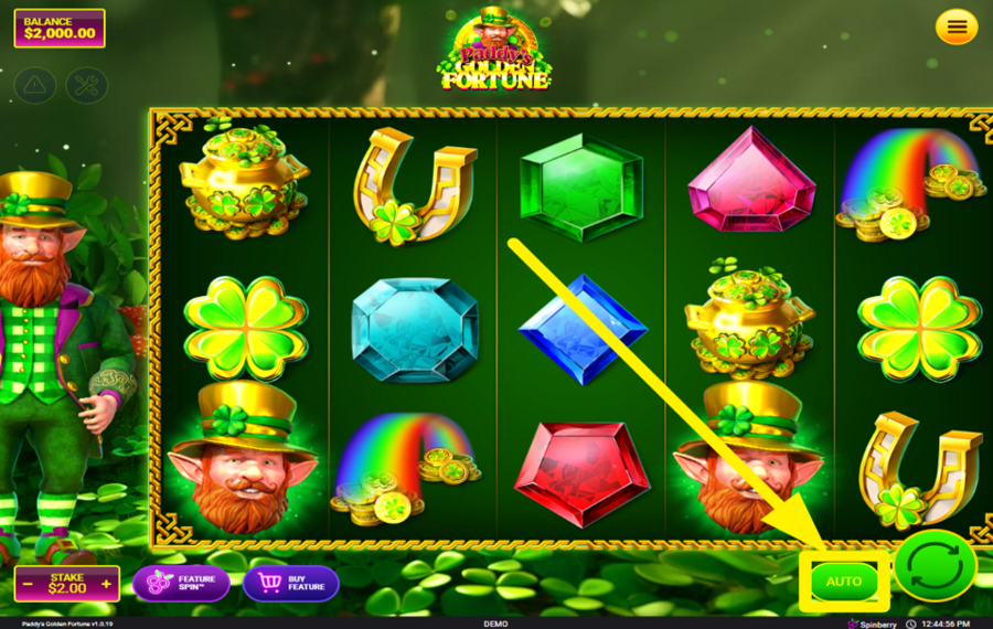 Paddys Golden Fortune UTILISEZ LA FONCTION DE LECTURE AUTOMATIQUE.