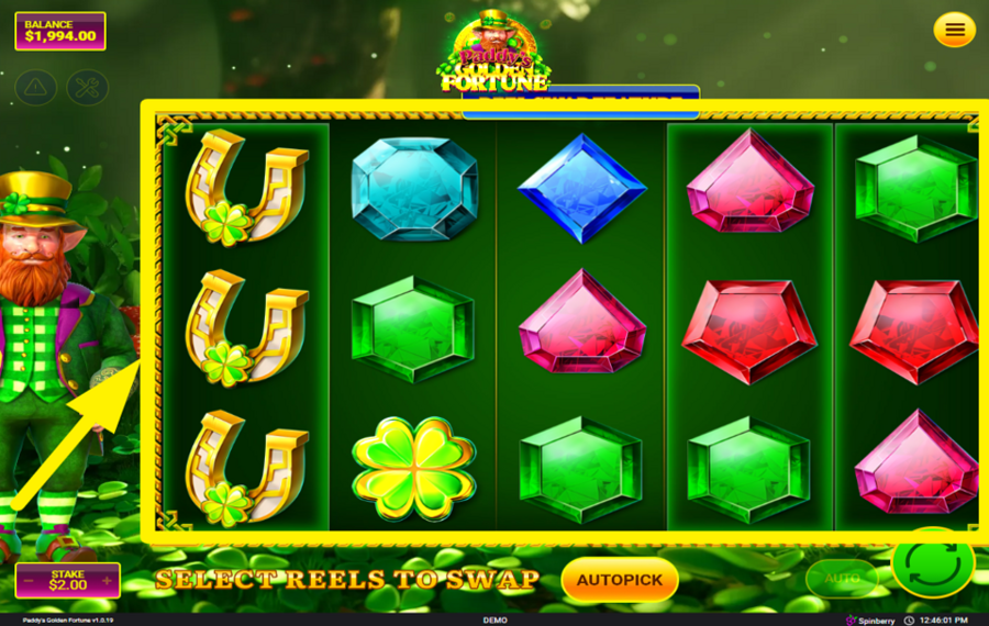 Paddys Golden Fortune ÉCHANGEZ LES BOBINES.
