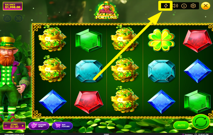 Paddys Golden Fortune ACCÉLÉREZ LES TOURS.