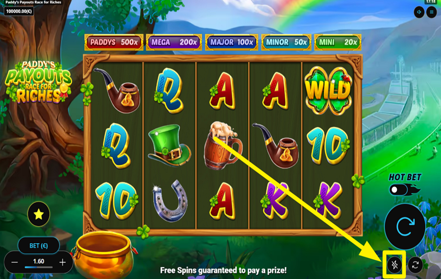 Paddys Payouts Race for Riches MAXIMIERE DIE GESCHWINDIGKEIT.