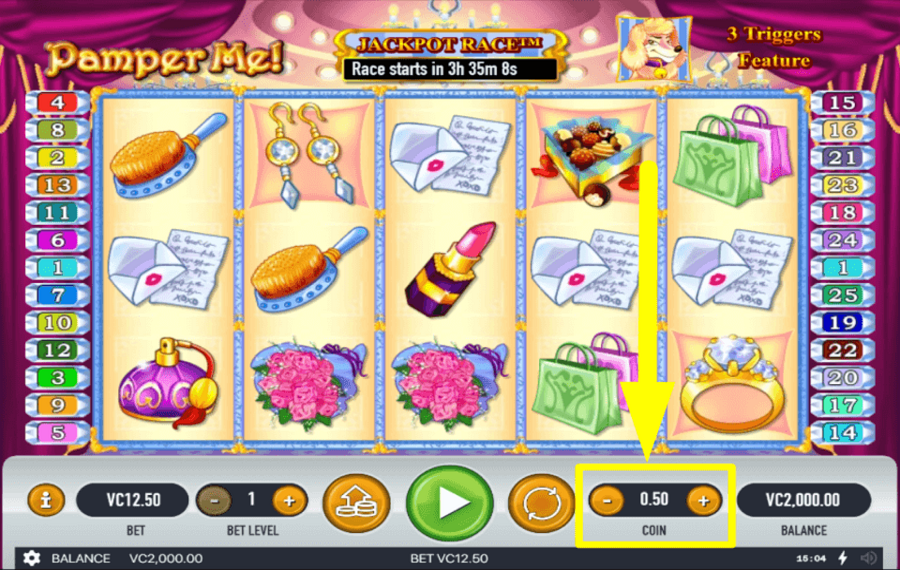 Pamper Me PICK THE COIN VALUE.