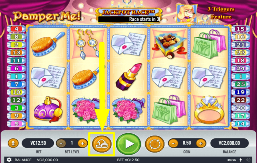 Pamper Me MAXIMIZE YOUR BET.