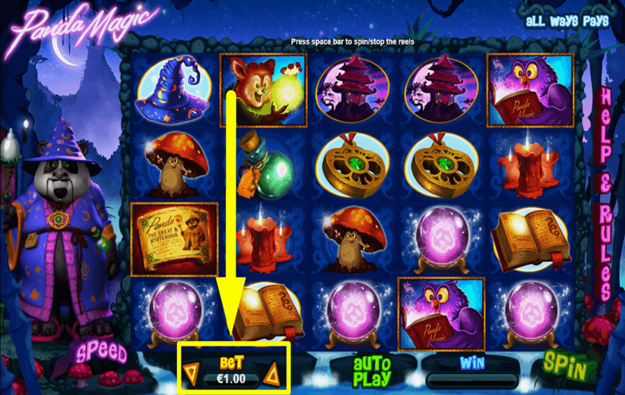 Panda Magic ELIGE LA APUESTA TOTAL.