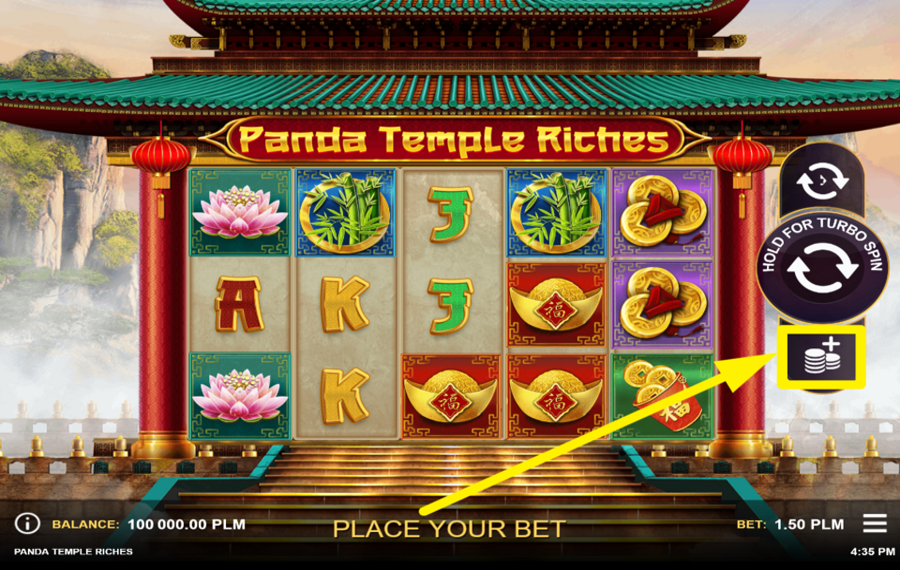 Panda Temple Riches CHOOSE YOUR BET.