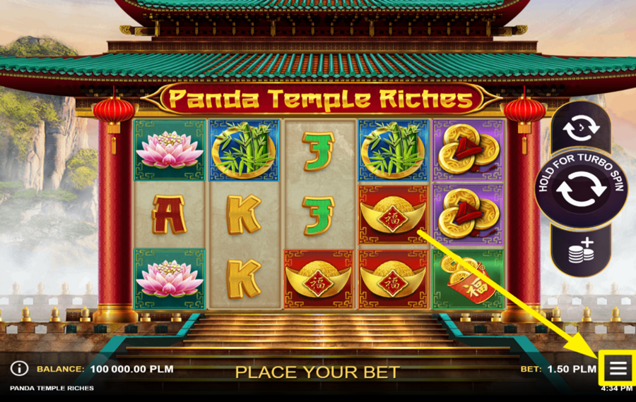 Panda Temple Riches AMP UP THE GAME.