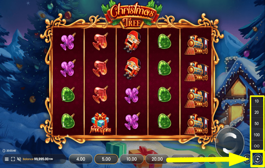 Pascal Gaming Christmas Tree DÉMARRER LES TOURS AUTOMATIQUES.