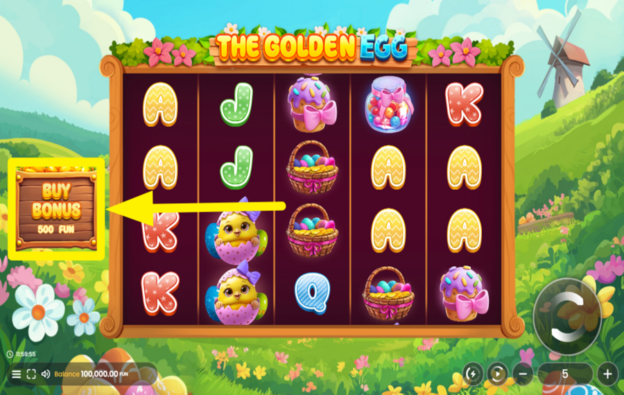 Pascal Gaming The Golden Egg ACQUISTA IL GIOCO BONUS.