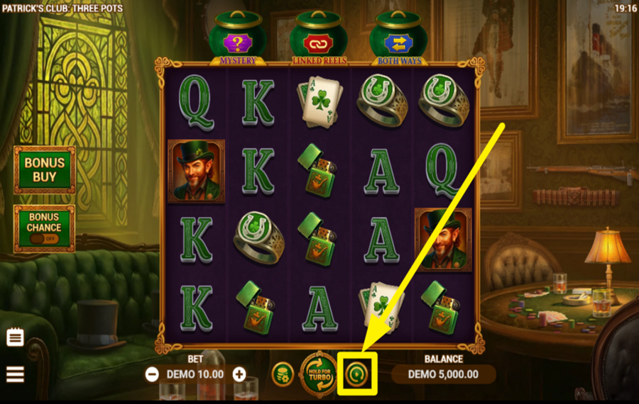 Patricks Club Three Pots UTILISER LA LECTURE AUTOMATIQUE.