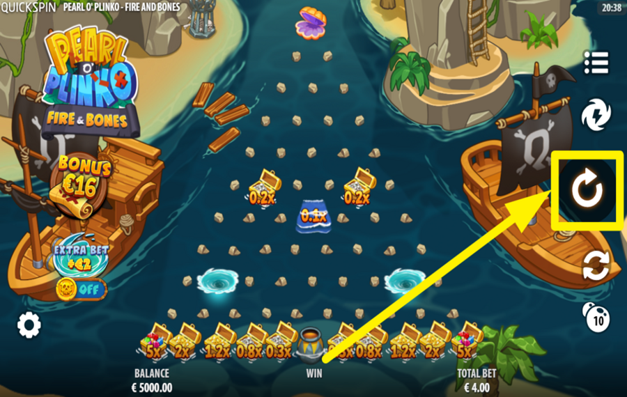 Pearl O Plinko Fire and Bones ¡HAS CAÍDO LA PELOTA!