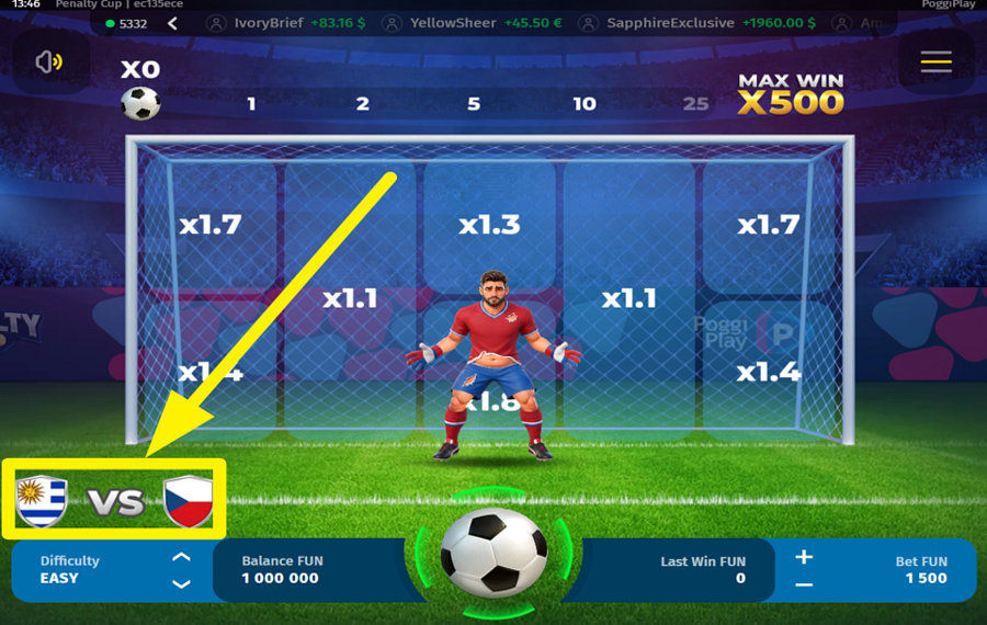 Penalty Cup PICK YOUR SIDE.
