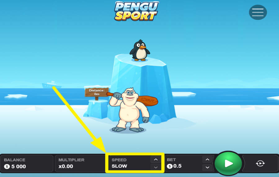 Pengu Sport RÉGLER LE NIVEAU DE VITESSE.