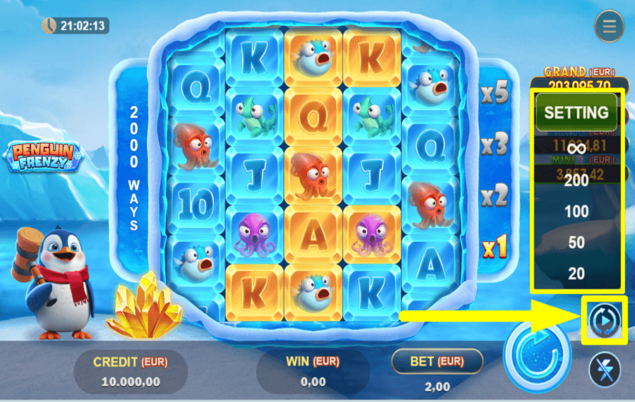Penguin Frenzy ВКЛЮЧИТЬ АВТОВОСПРОИЗВЕДЕНИЕ.