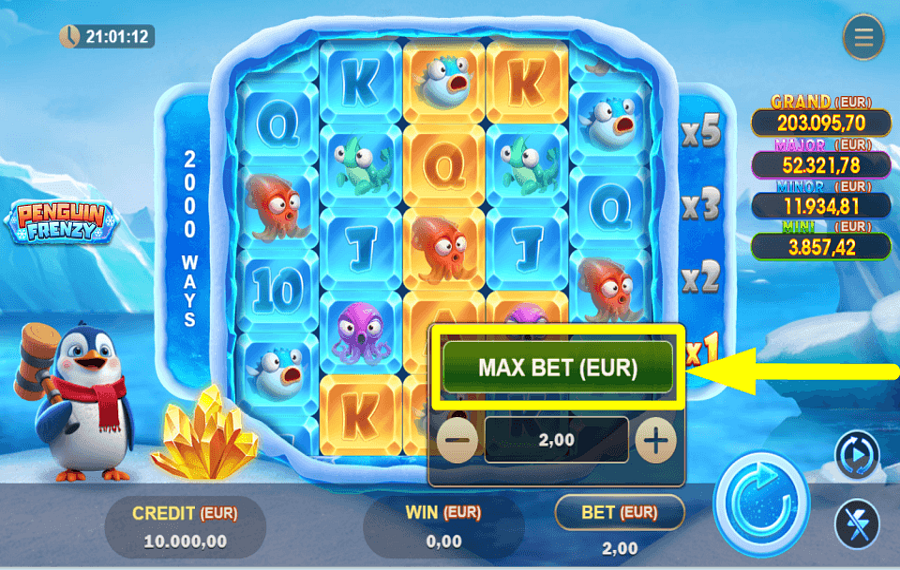 Penguin Frenzy НАЗНАЧИТЬ ВЫСОКИЕ СТАВКИ.