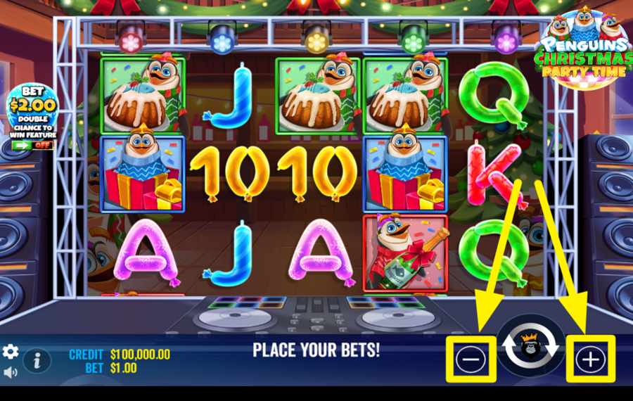 Penguins Christmas Party Time НАСТРОЙТЕ ПАРАМЕТРЫ СТАВКИ.