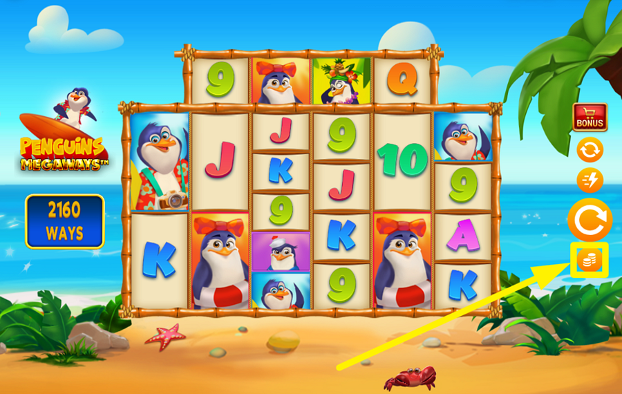 Penguins Megaways DECIDE EL MONTO DE TU APUESTA.