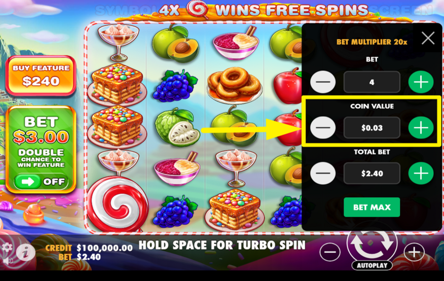 Peru Candyland ESTABLECER EL VALOR DE LA MONEDA.