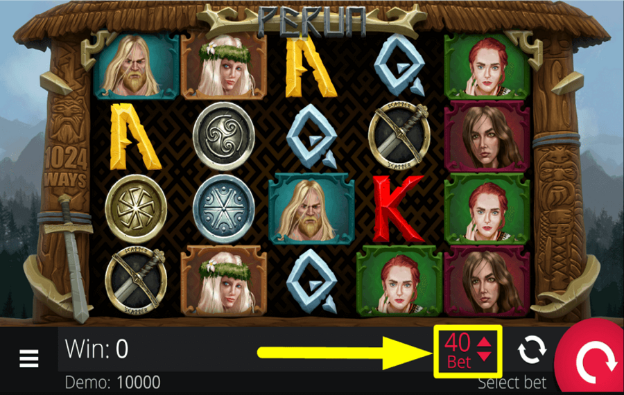 Perun WÄHLEN SIE DEN EINSATZWERT.