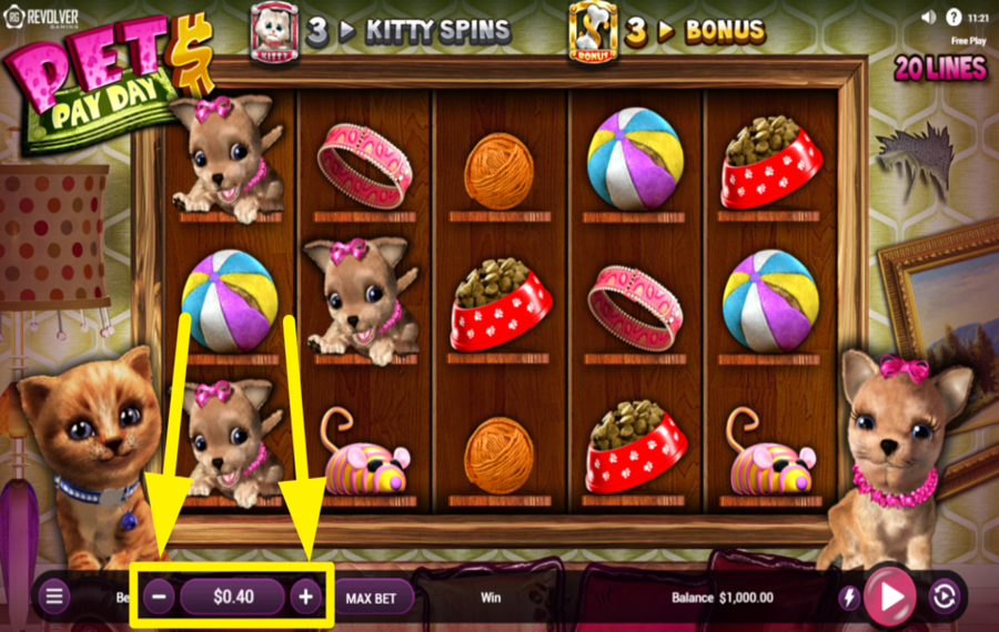 Pets Pay Day УСТАНОВИТЕ СВОЮ СТАВКУ.