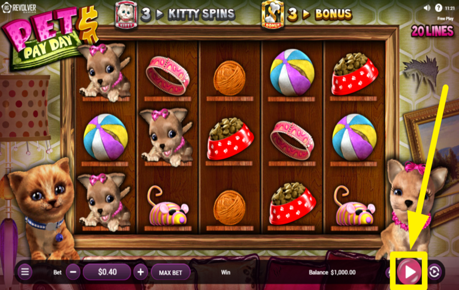 Pets Pay Day ВРАЩАЙТЕСЬ, ЧТОБЫ ВЫИГРАТЬ!