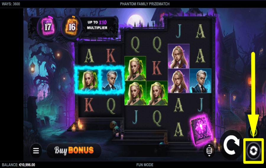 Phantom Family PrizeMatch CONTINUE AUTOMATICALLY.