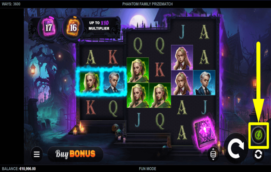 Phantom Family PrizeMatch CHANGE SPIN SPEED.