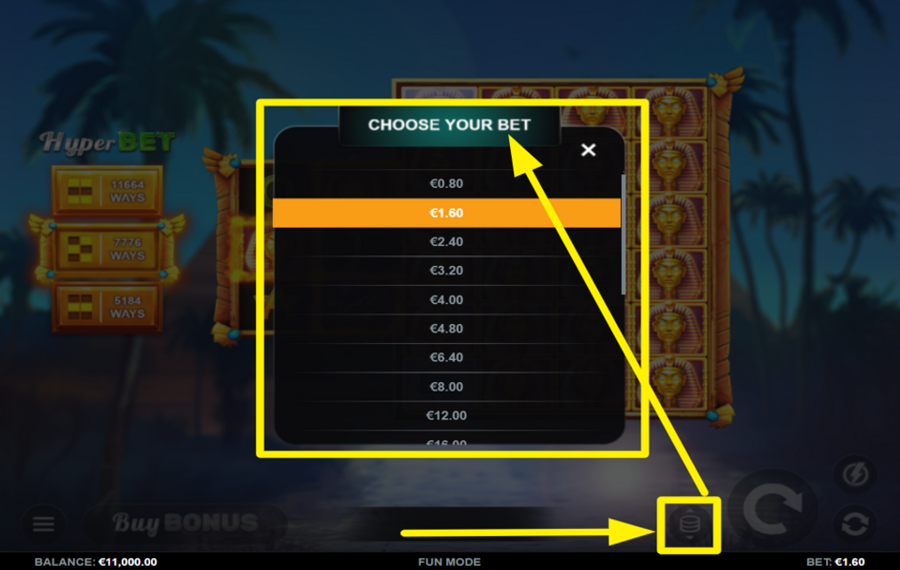 Pharaohs Dynasty PrizeMatch ВЫБЕРИТЕ СУММУ СТАВКИ.