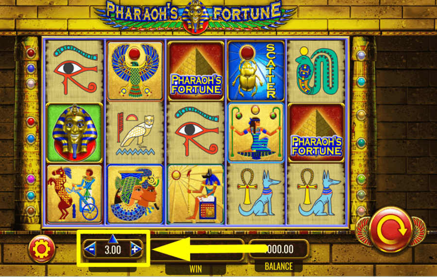 Pharaohs Fortune SELEZIONA LA PUNTATA TOTALE.