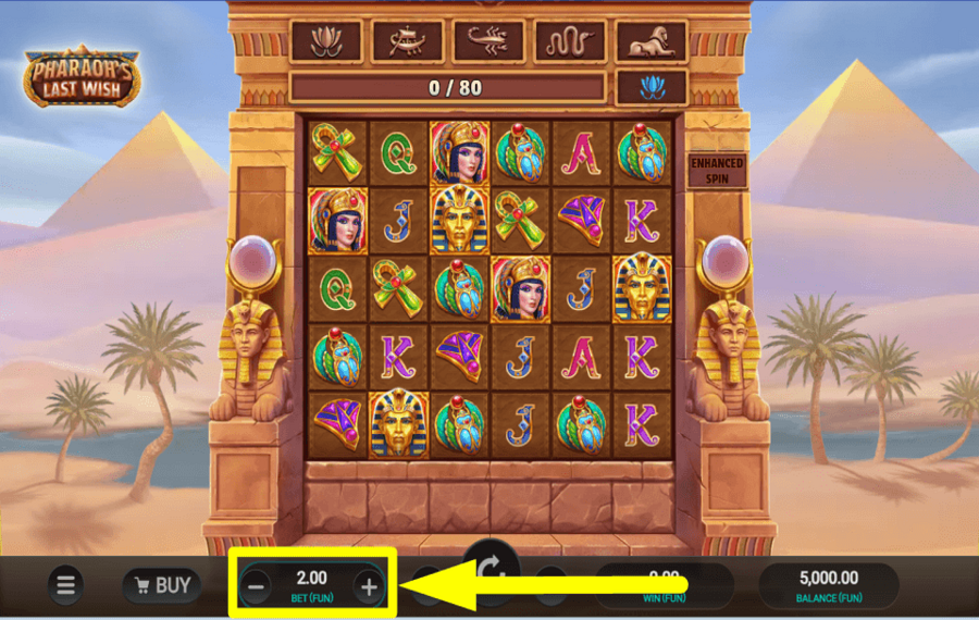 Pharaohs Last Wish SET THE WAGER.