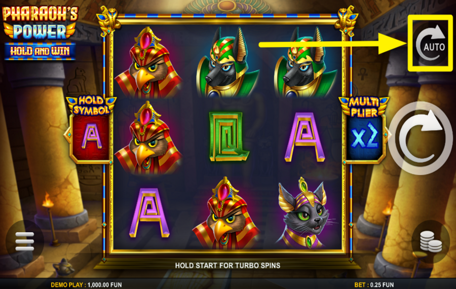 Pharaohs Power Hold And Win ВКЛЮЧИТЬ АВТОВОСПРОИЗВЕДЕНИЕ.