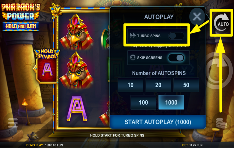 Pharaohs Power Hold And Win АКТИВИРУЙТЕ ТУРБО-РЕЖИМ.
