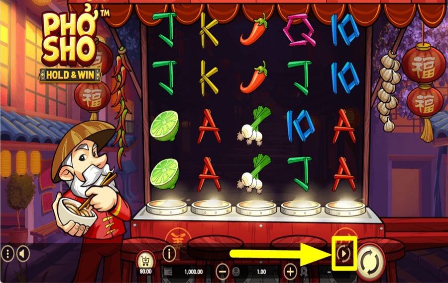 Pho Sho Hold and Win CHOOSE AUTOMATIC SPINS.