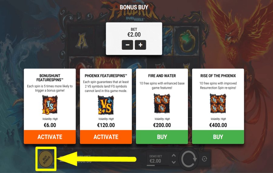 Phoenix DuelReels SEIZE THE BONUS.
