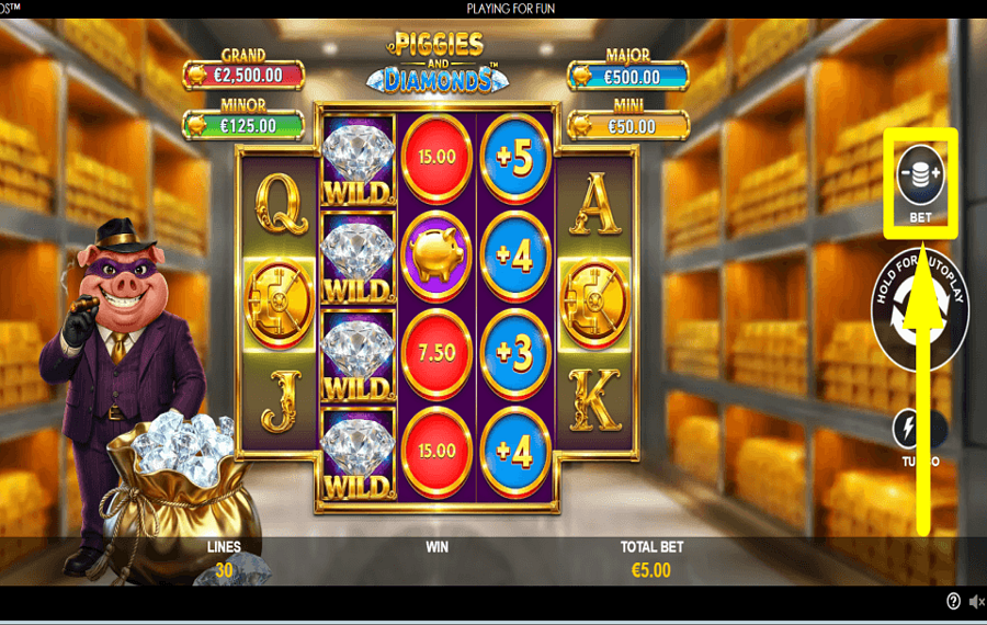 Piggies and Diamonds PLATZIEREN SIE IHREN EINSATZ.