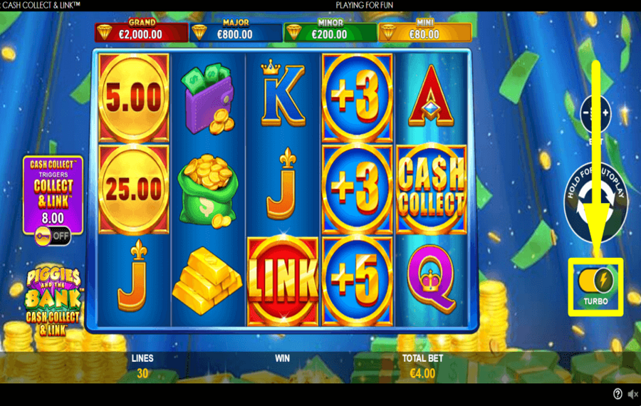 Piggies and the Bank Cash Collect and Link BESCHLEUNIGEN SIE DAS SPIEL.