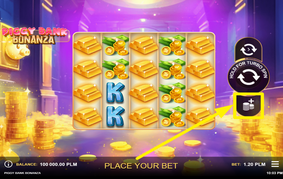 Piggy Bank Bonanza CHOOSE YOUR BET.