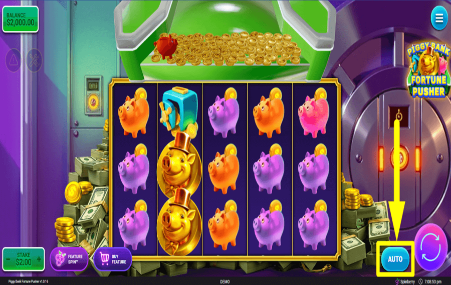 Piggy Bank Fortune Pusher AUTOMATISCH FORTSETZEN.