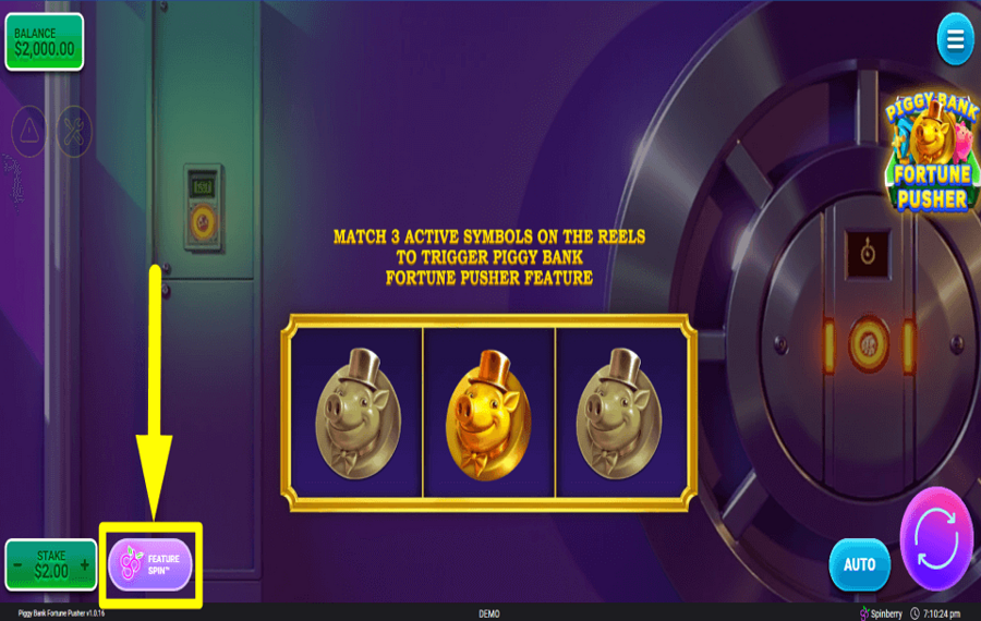 Piggy Bank Fortune Pusher MÜNZEN SAMMELN.