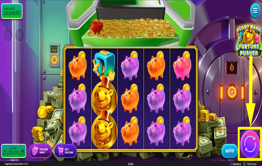 Piggy Bank Fortune Pusher BEGINNEN SIE MIT DEM SPIELEN.