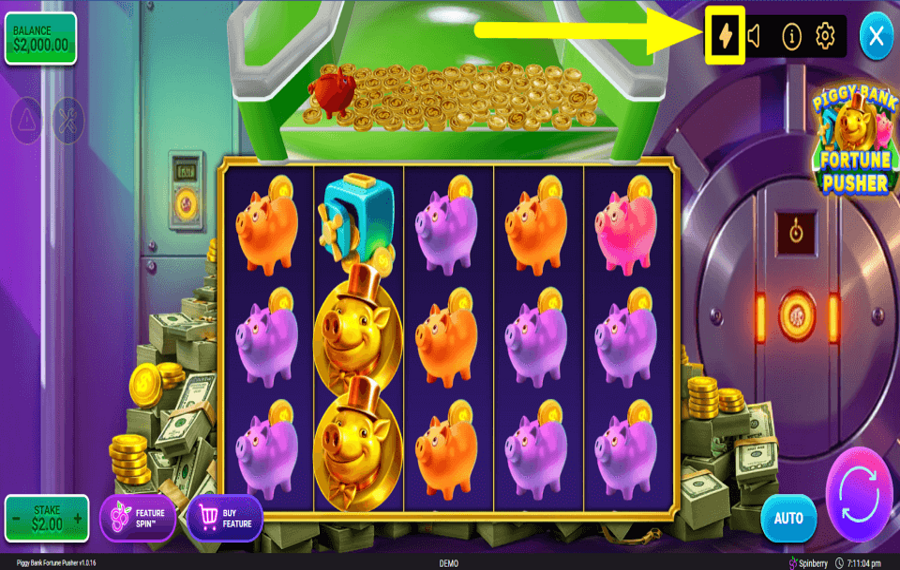 Piggy Bank Fortune Pusher ÄNDERE DAS TEMPO.