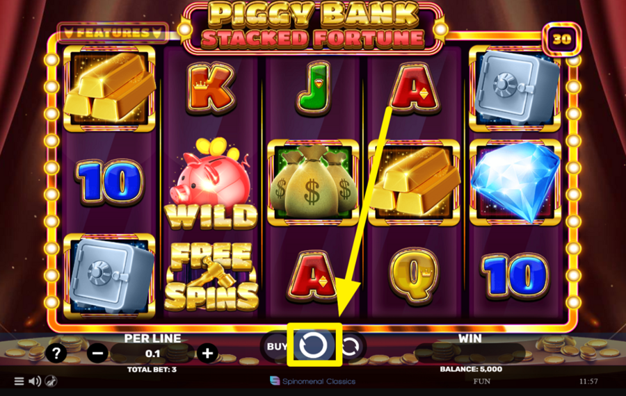 Piggy Bank Stacked Fortune DREHEN SIE FÜR DEN SIEG!