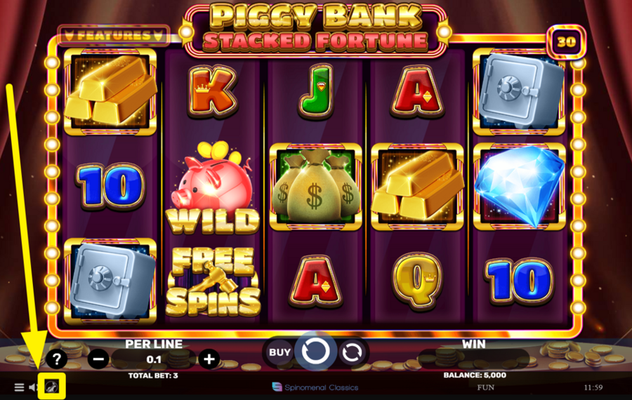 Piggy Bank Stacked Fortune ERHÖHEN SIE DAS TEMPO.