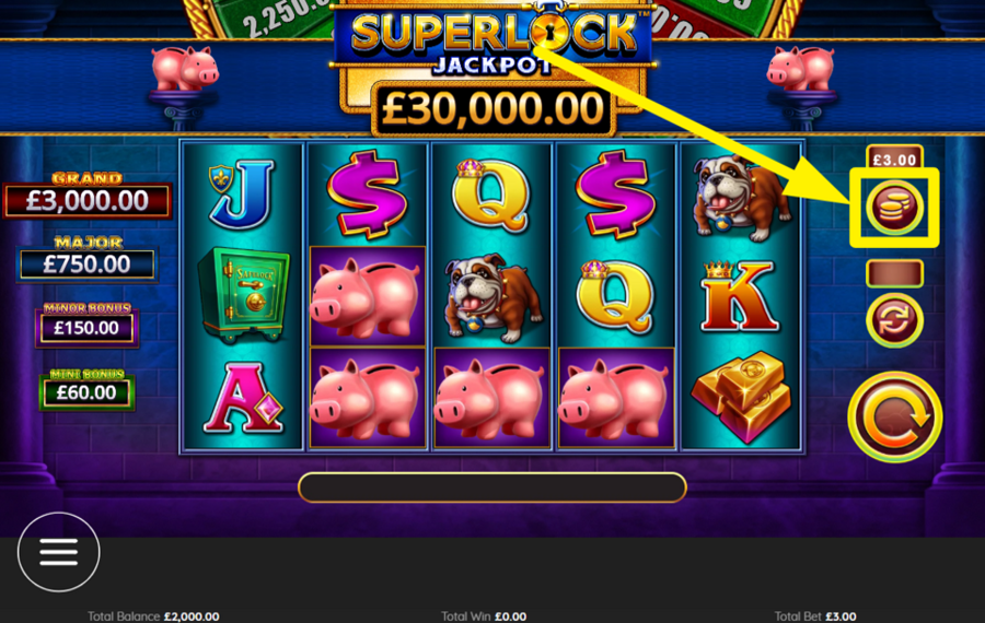 Piggy Bankin Super Lock PLACE YOUR BET.