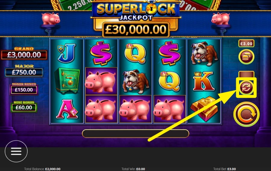 Piggy Bankin Super Lock CHOOSE AUTOMATIC SPINS.