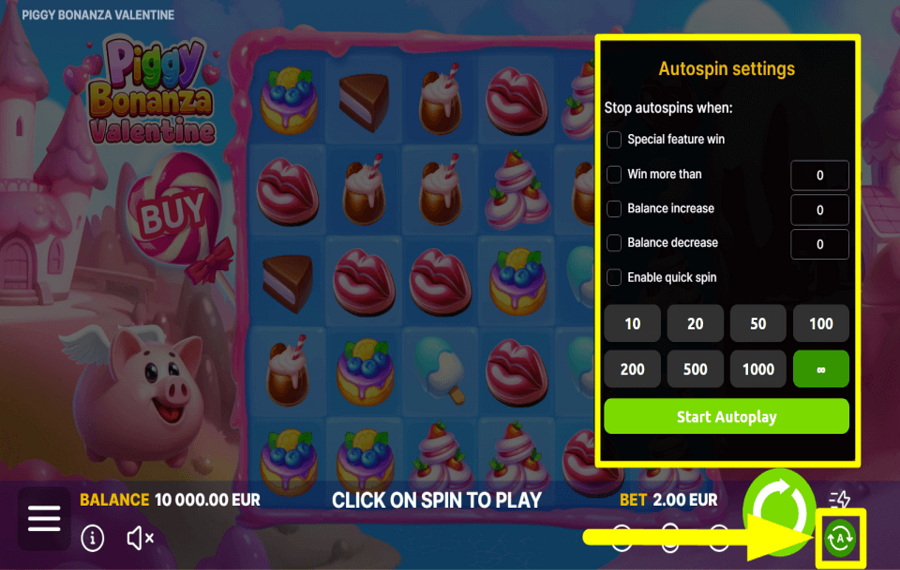 Piggy Bonanza Valentine CONTINUE AUTOMATICALLY.