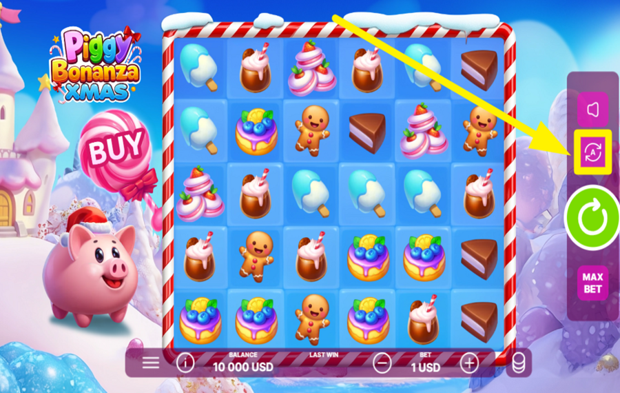 Piggy Bonanza Xmas DISPARADOR DE GIROS AUTOMÁTICOS.