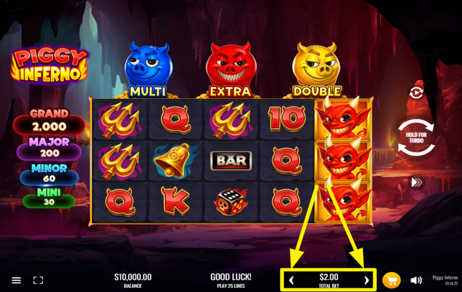 Piggy Inferno ATTRIBUER UNE VALEUR DE PARI.