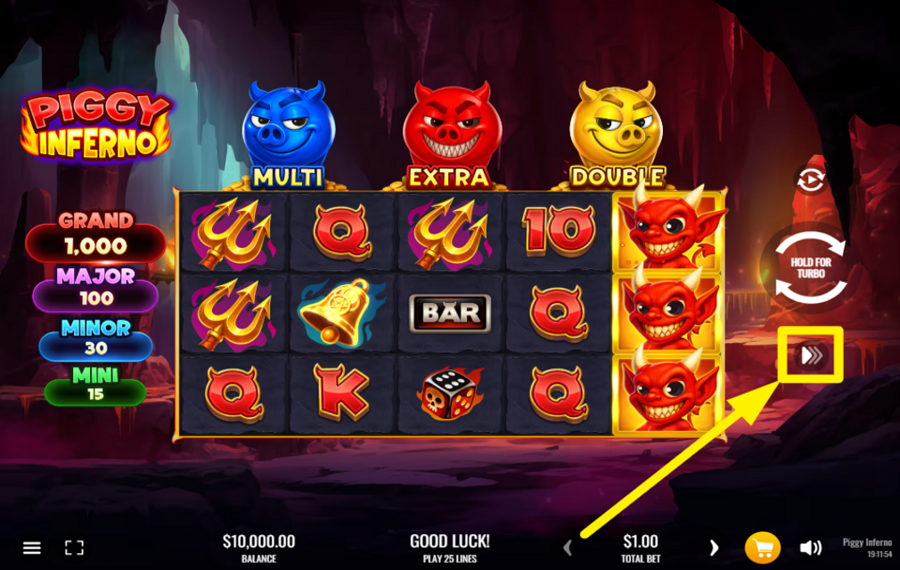 Piggy Inferno ACCÉLÉREZ LES TOURS.