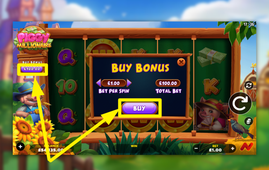 Piggy Millionaire BUY THE BONUS GAME.