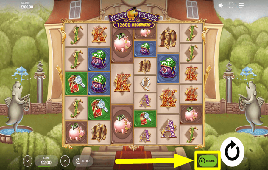 Piggy Riches Megaways ИЗМЕНИТЕ СКОРОСТЬ ИГРЫ.