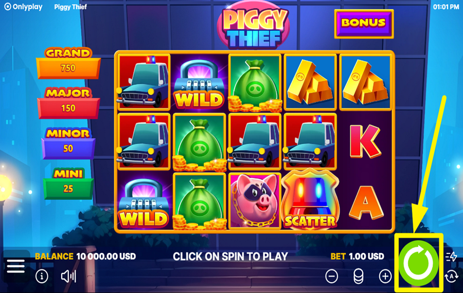 Piggy Thief SPIN FOR SUCCESS!